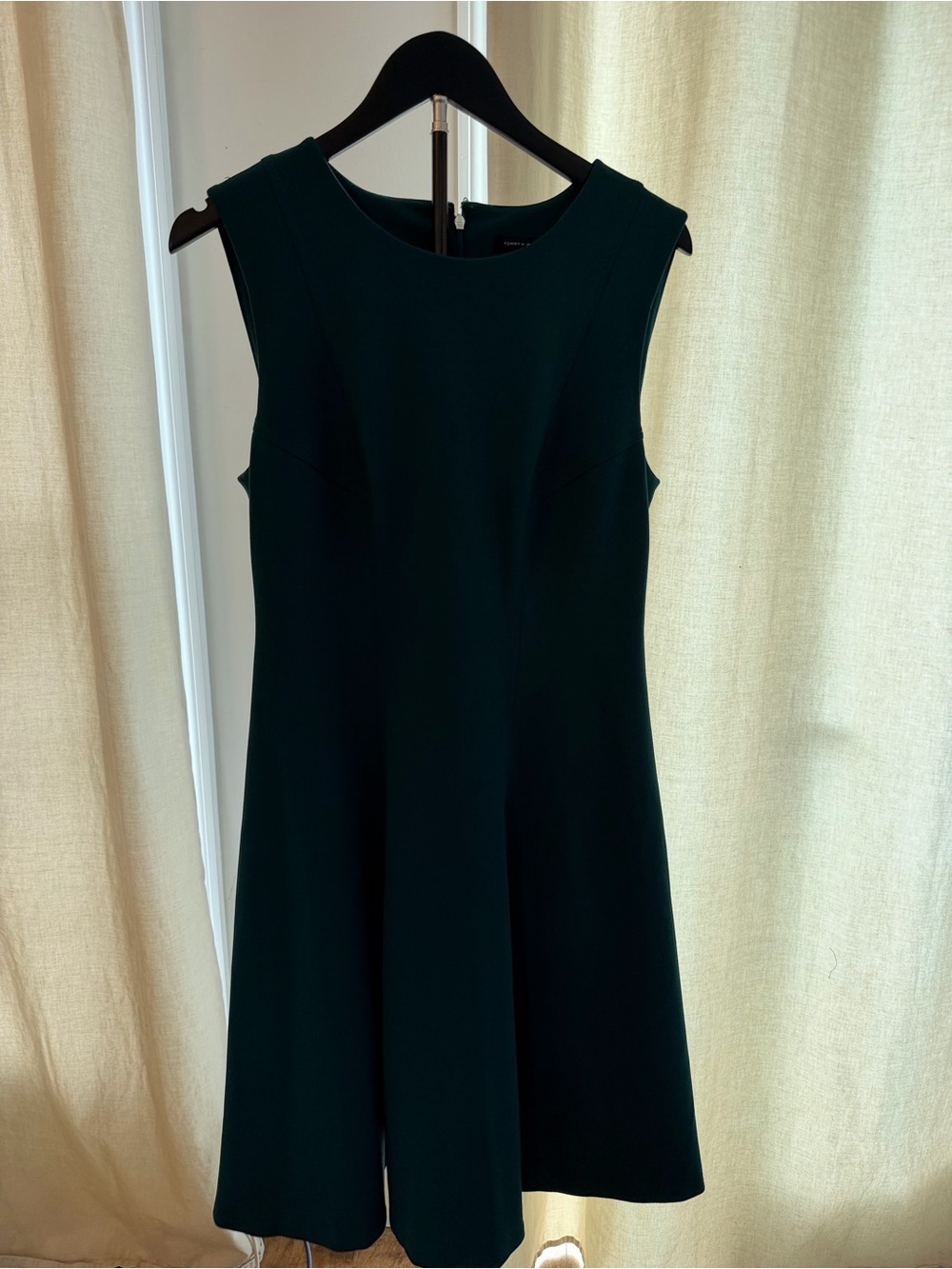 Tommy Hilfiger Sleeveless A-Line Dress in Deep Green